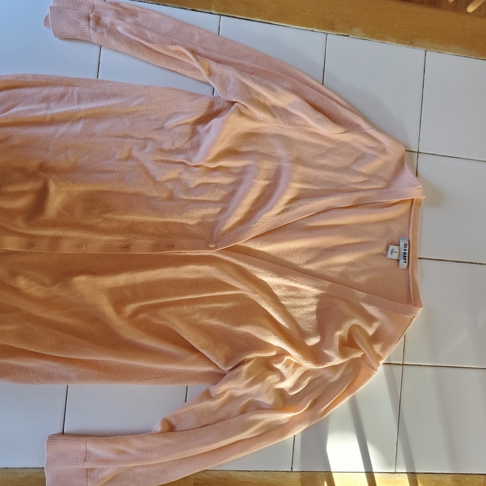 Peach/light coral cardigan